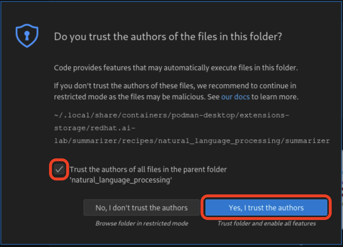 VSCode Trust authors