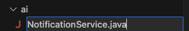 Name file `NotificationService.java`